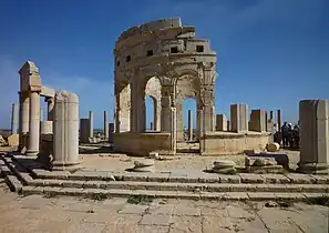 A tholos in the macellum at Leptis Magna, Libya