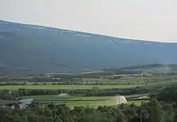 View of the farmland surrounding the village.