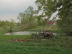 Leśna Góra, a village on the Oder river in Poland near Zielona Góra