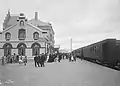 Train at Levanger station in 1907.