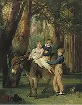 The Levett Children. John, Theophilus and Frances Levett. Portrait by James Ward, R.A., Wychnor, Staffordshire, November 1811