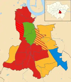 Lewisham 2006 results map