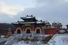 Lianhuashan (lit. "lotus flower mountain") Temple in Dalian