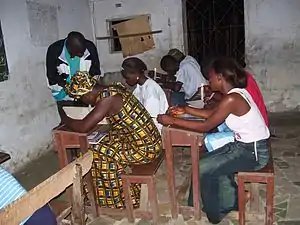 Image 21Students studying by candlelight in Bong County (from Liberia)