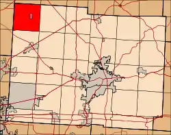 Location in Licking County