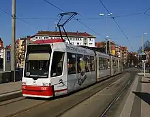 A GT8N tram at Friedrich-Ebert-Platz, 2012.