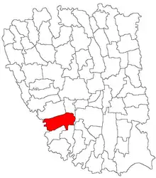 Location in Galați County