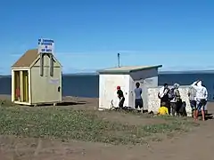 A lifeguard is stationed at the beach on hot days