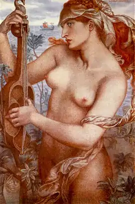 Ligeia Siren (1873), colored chalk