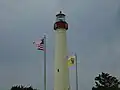 The US and NJ flags at Cape May Lighthouse