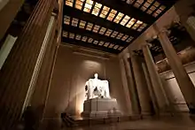 The translucent Sylacauga marble ceiling of the Lincoln Memorial in Washington, D.C.