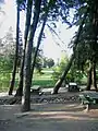 The picnic area of Linda Vista Park in front of Deep Cliff Golf Course