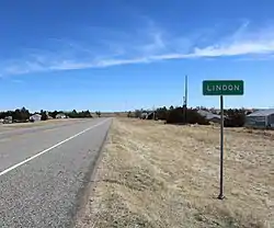 Looking east on U.S. Route 36 in Lindon.