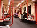 Internal view of a 2000 Series CPTM train