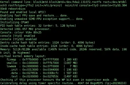 Image 39Boot messages of a Linux kernel 2.6.25.17 (from Linux kernel)