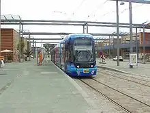 Tram stage in center of solarCity Linz, 2005