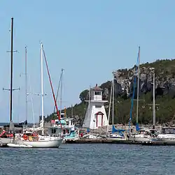 Lion's Head Harbour, including the lighthouse