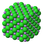 Unit cell model of lithium chloride