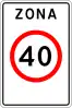 Speed limit zone