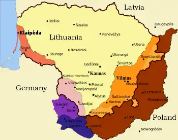 Image 39Lithuanian territorial issues 1939–1940 (from History of Lithuania)