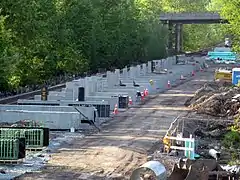 New platform supports under construction in May 2012