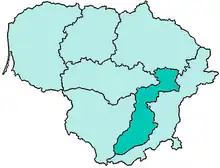 Location of Diocese of Kaišiadorys in Lithuania