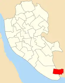 A map showing the ward boundaries of the 1980 Speke ward