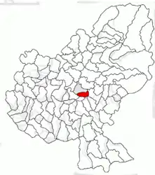 Location in Mureș County