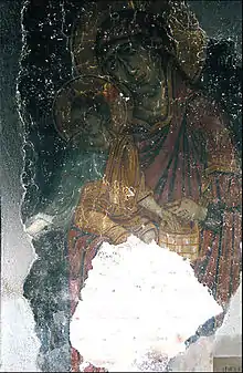 14th-century icon from Our Lady of Ljeviš in Prizren, which was damaged in 2004 by rioters.