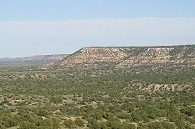 Northern escarpment of the Llano Estacado, located 14 km south of San Jon, Eastern New Mexico