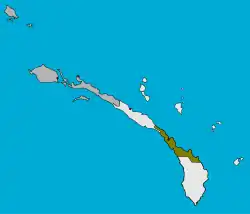 Location of Namatanai Rural LLG in Namatanai District of New Ireland Province in Papua New Guinea