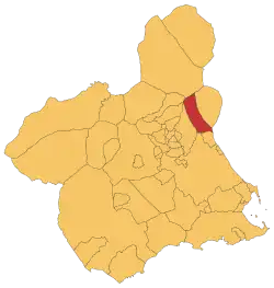 Location in Murcia