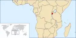 Territory of the Kingdom of Burundi in 1966.