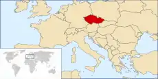 Location of Czech Republic on a map