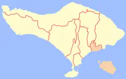 Location within Bali