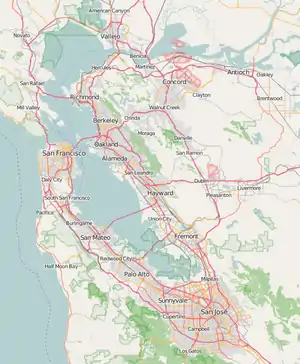 Map showing the location of Fort Point National Historic Site