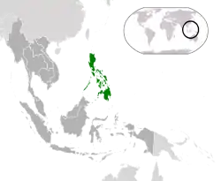 Location of the Philippines – green  in ASEAN – gray