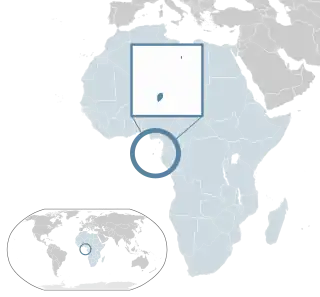 Location of São Tomé and Príncipe (dark blue)– in Africa (light blue & dark grey)– in the African Union (light blue)