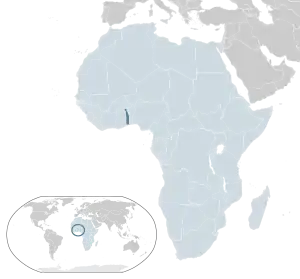 Location of Togo