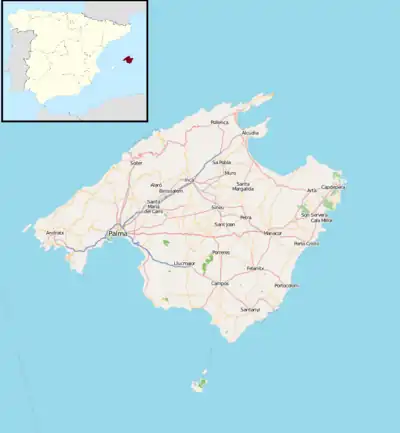 Lloseta is located in Majorca