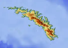 Map showing the location of Kjerulf Glacier