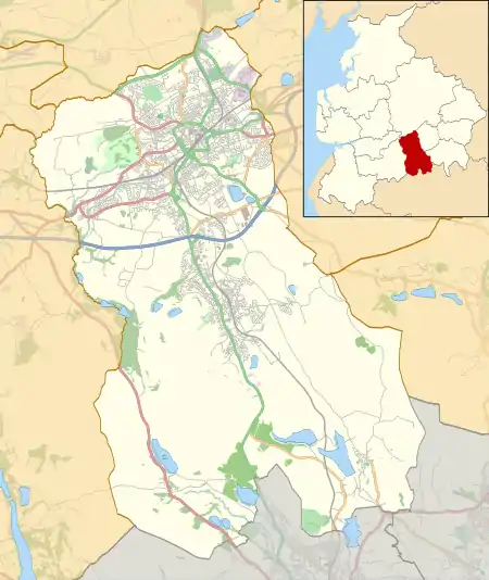 Upper Roddlesworth Reservoir is located in Blackburn with Darwen