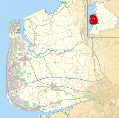 Inskip-with-Sowerby is located in the Fylde