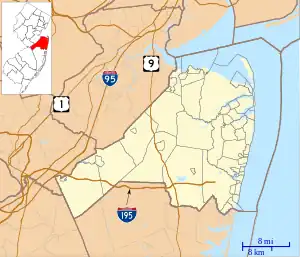 Ocean Grove is located in Monmouth County, New Jersey