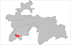 Location of the district in Tajikistan