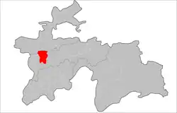 Location of the district in Tajikistan