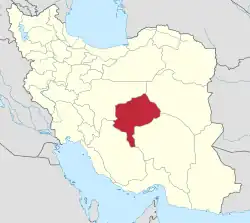 Location of Yazd province in Iran