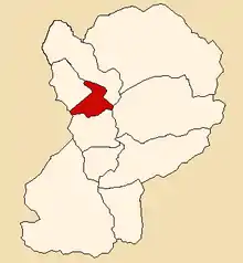 Location of Huaylas in the Huaylas province