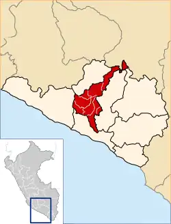 Location of Condesuyos in the Arequipa Region