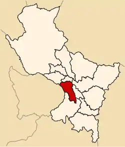 Location of Paruro in the Cusco Region